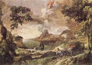 Gaspard Dughet Landscape with St Augustine and the Mystery of the Trinity oil painting